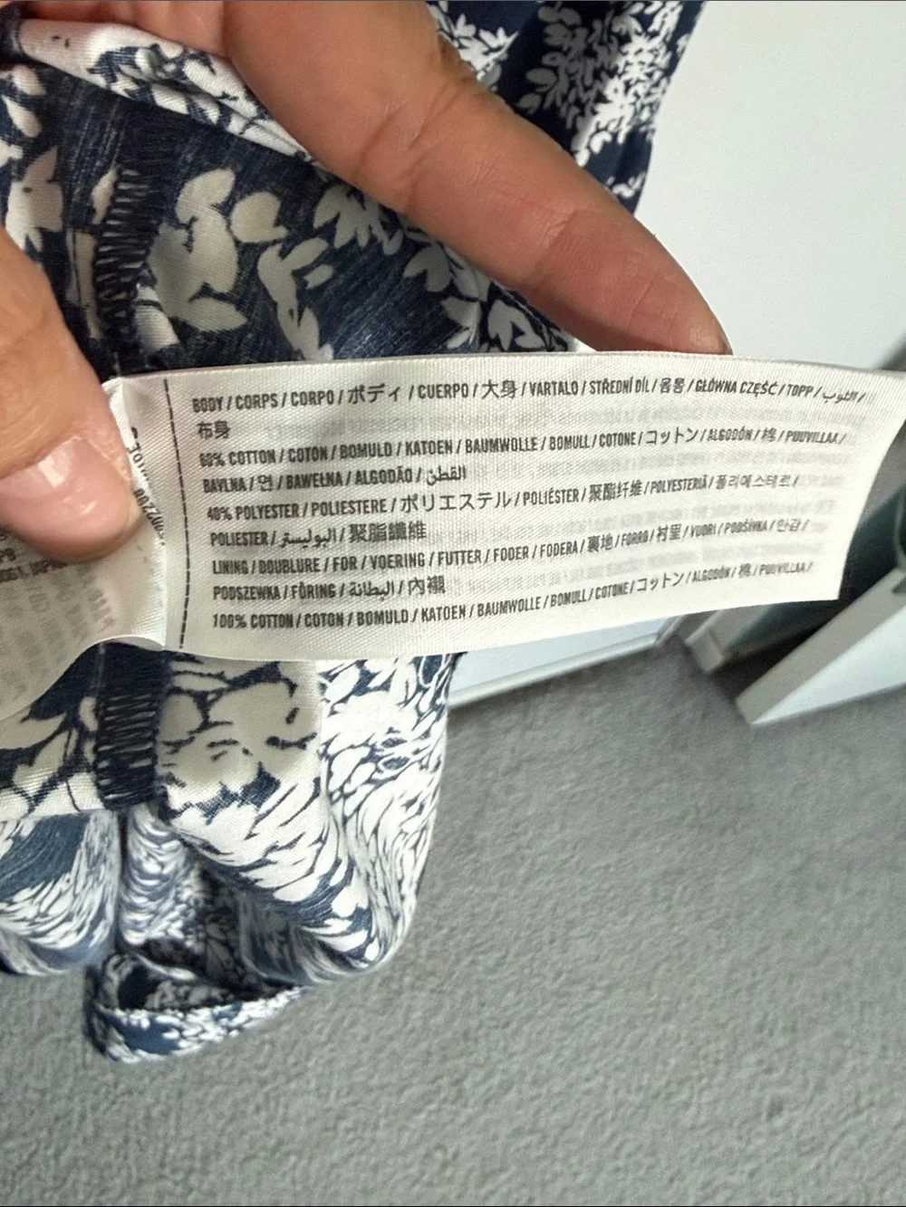 Abercrombie & Fitch Navy and White Floral Maxi Dress